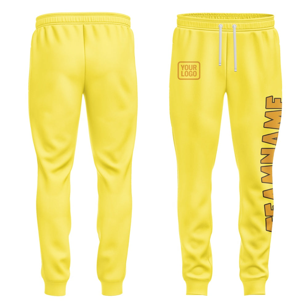 Custom Light Yellow Yellow Pants