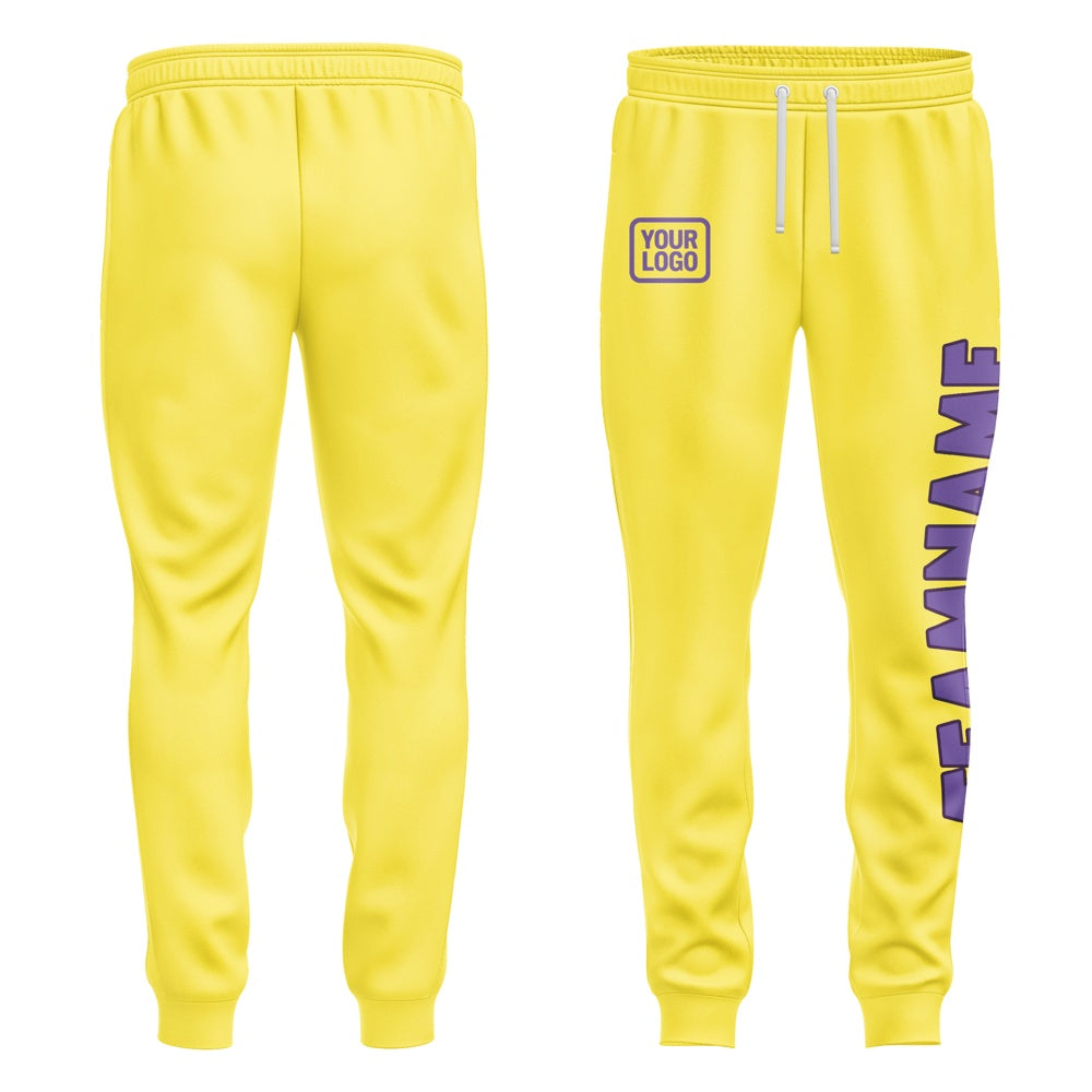 Custom Light Yellow Light Purple Pants