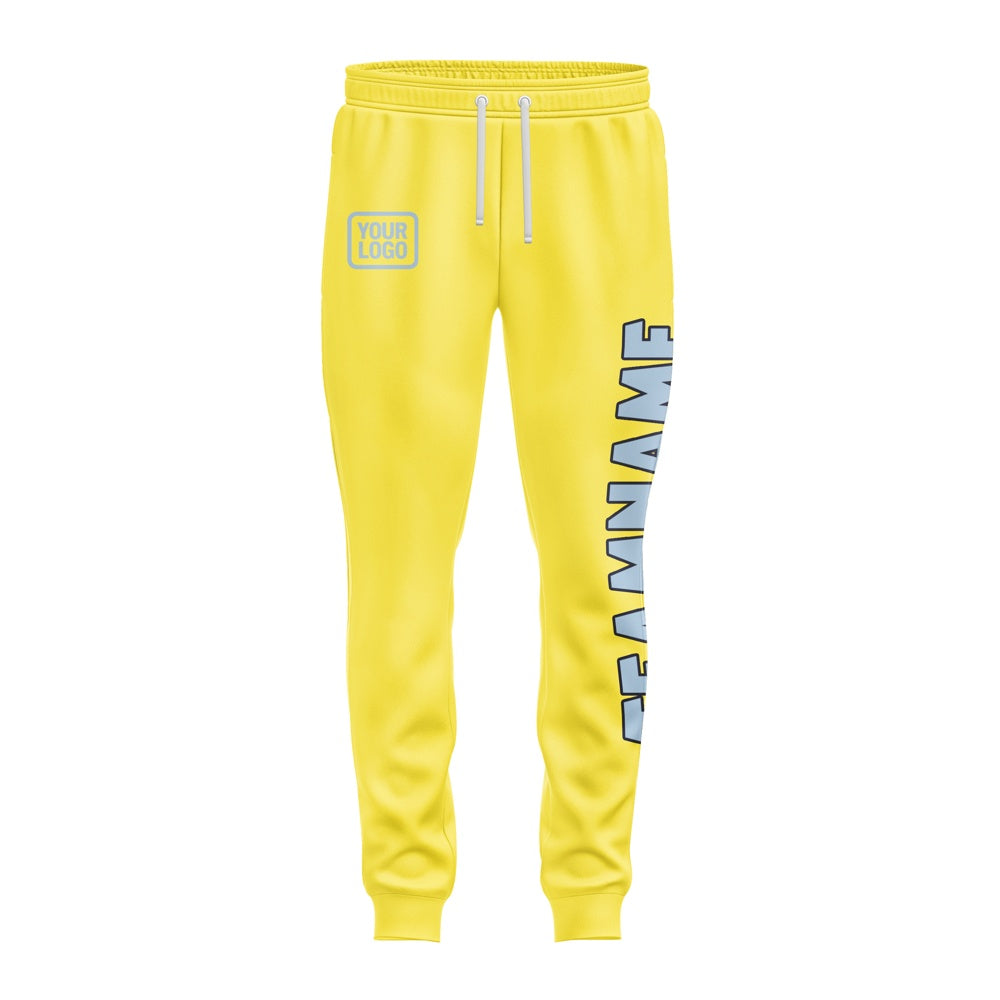 Custom Light Yellow Light Blue Pants