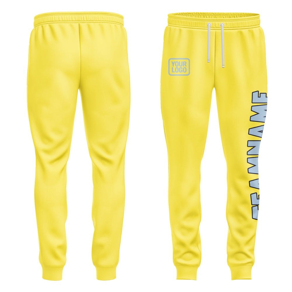 Custom Light Yellow Light Blue Pants