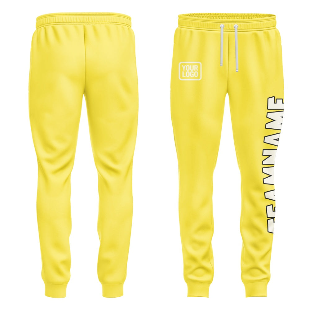 Custom Light Yellow Cream Pants