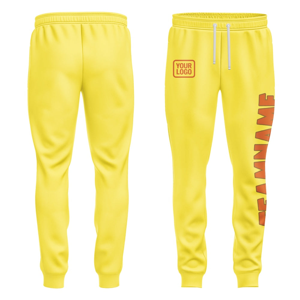 Custom Light Yellow Orange Pants