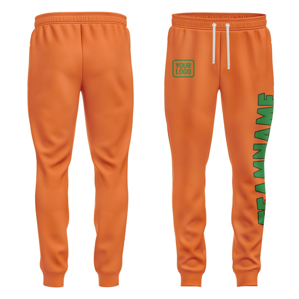 Custom Orange Emerald Green Pants