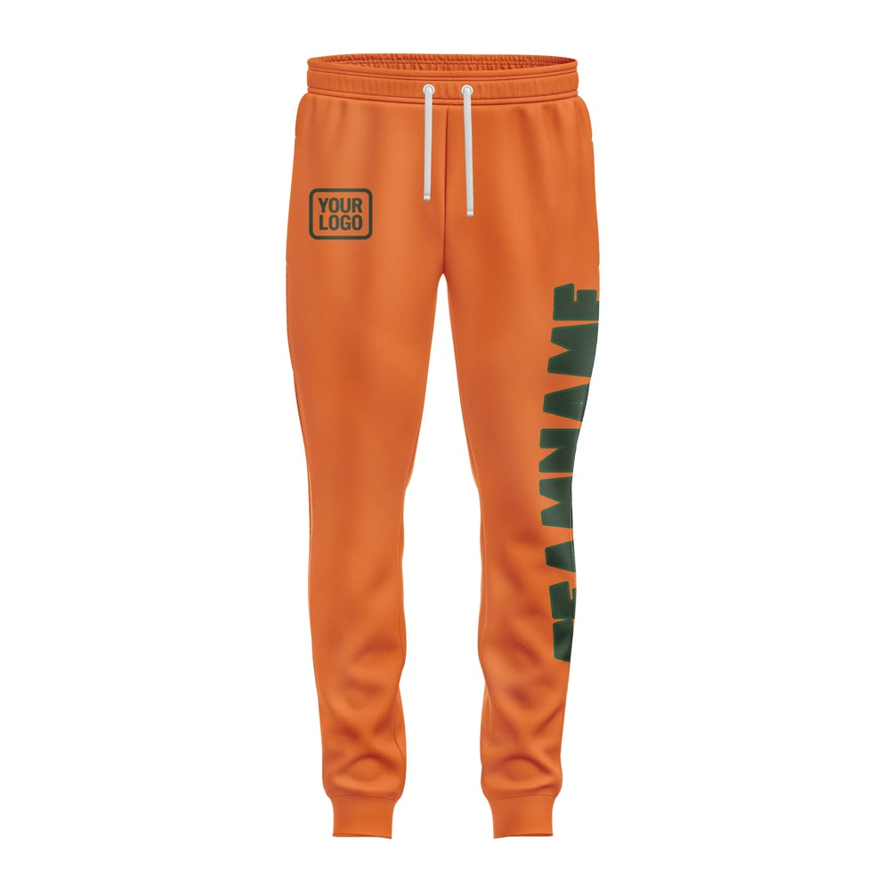 Custom Orange Dark Green Pants