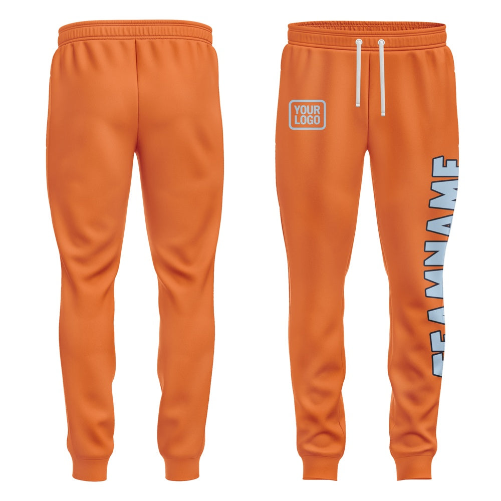 Custom Orange Light Blue Pants
