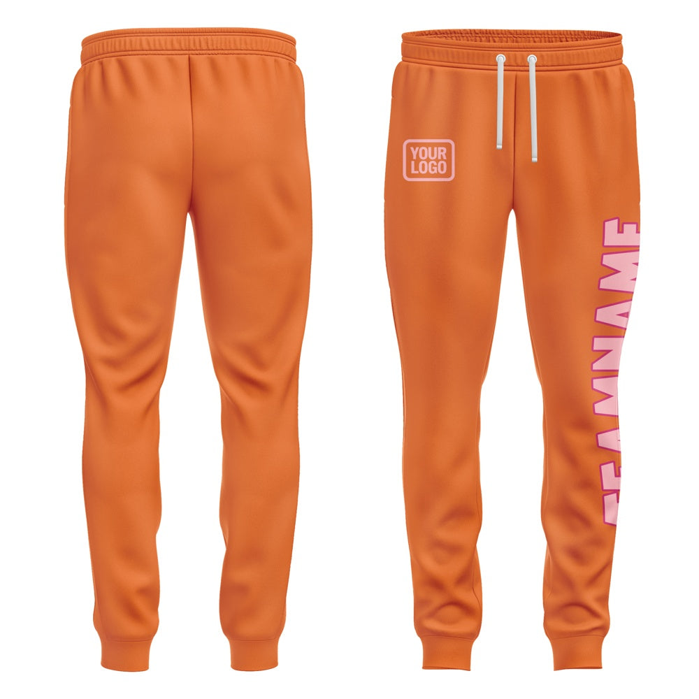 Custom Orange Light Pink Pants