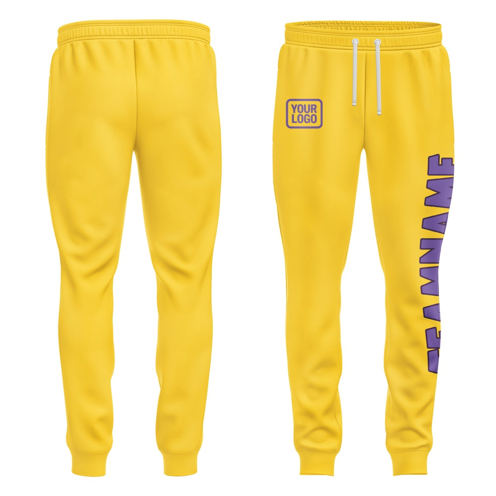 Custom Gold Light Purple Pants