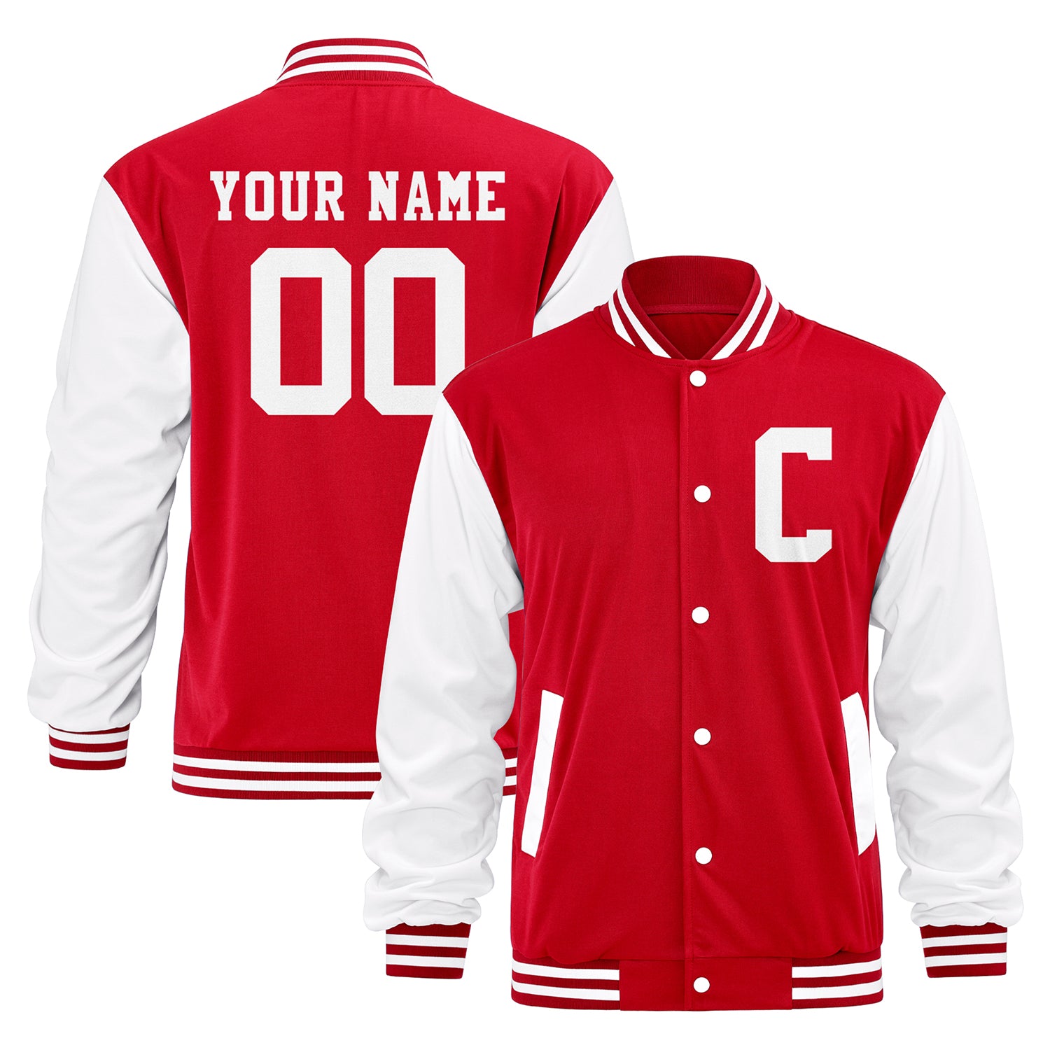 Custom Varsity Letterman Jacket — Add Monogram Initial / Name / Number