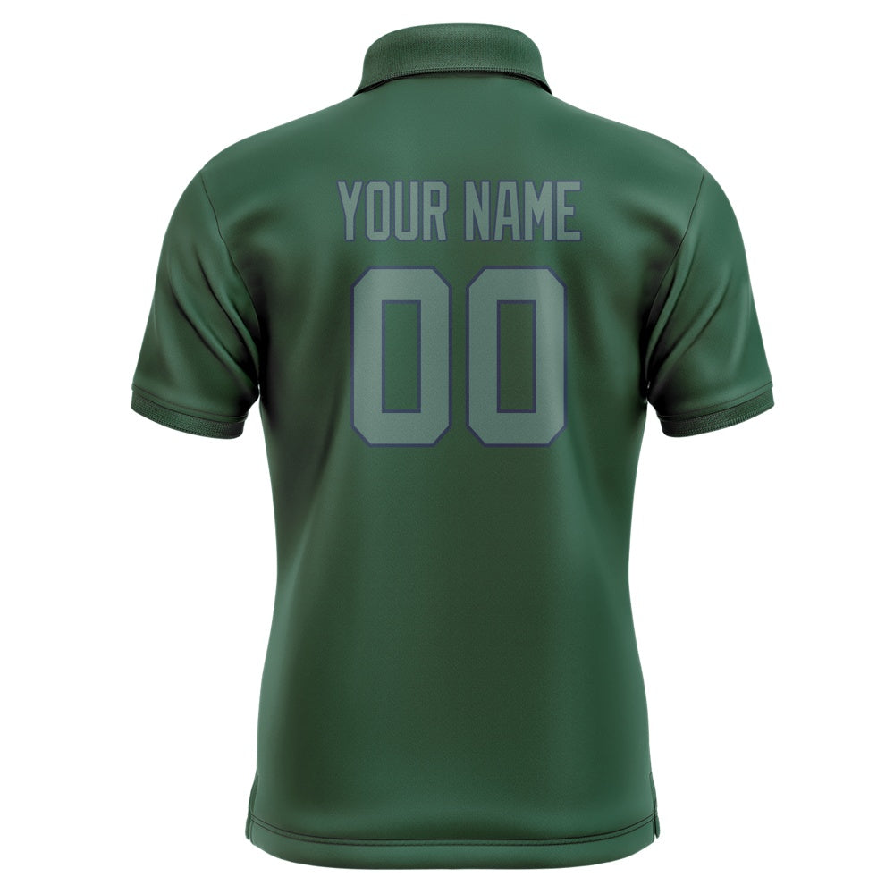 Custom Green Blue Green Short-Sleeve Polo Shirt