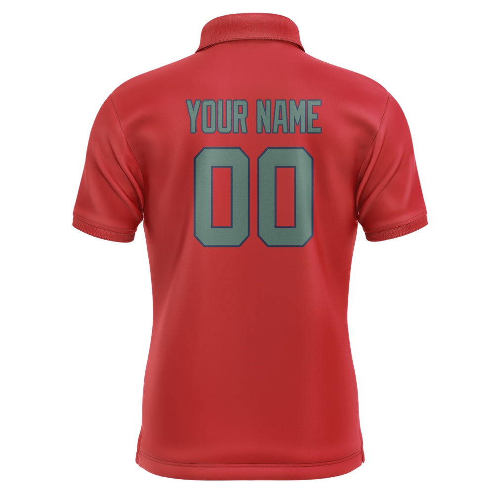 Custom Red Blue Green Short-Sleeve Polo Shirt