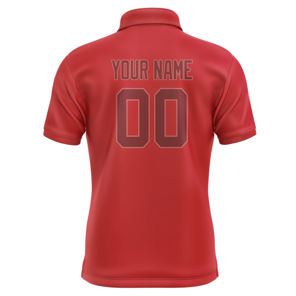 Custom Red Crimson Red Short-Sleeve Polo Shirt