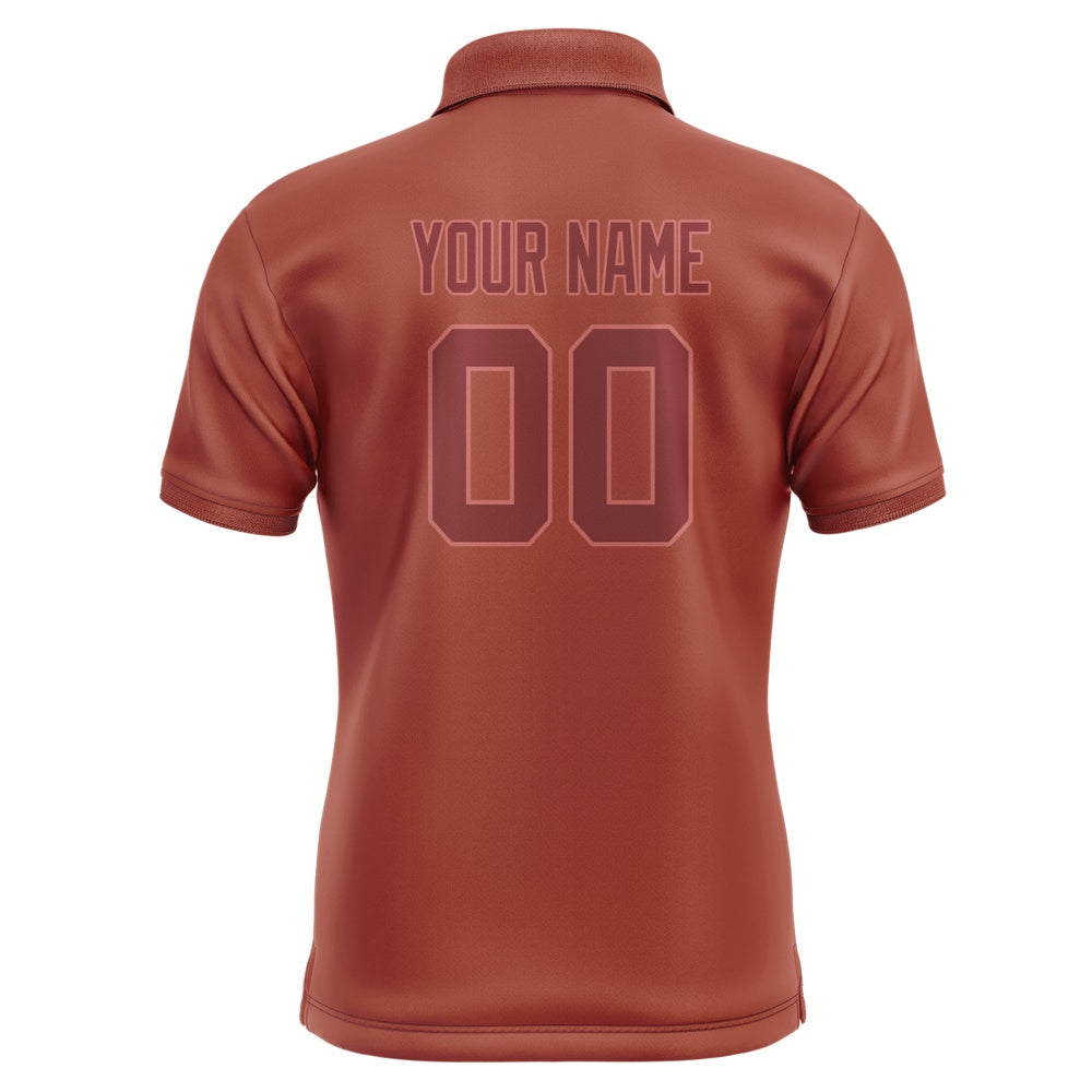 Custom Coral Red Crimson Red Short-Sleeve Polo Shirt