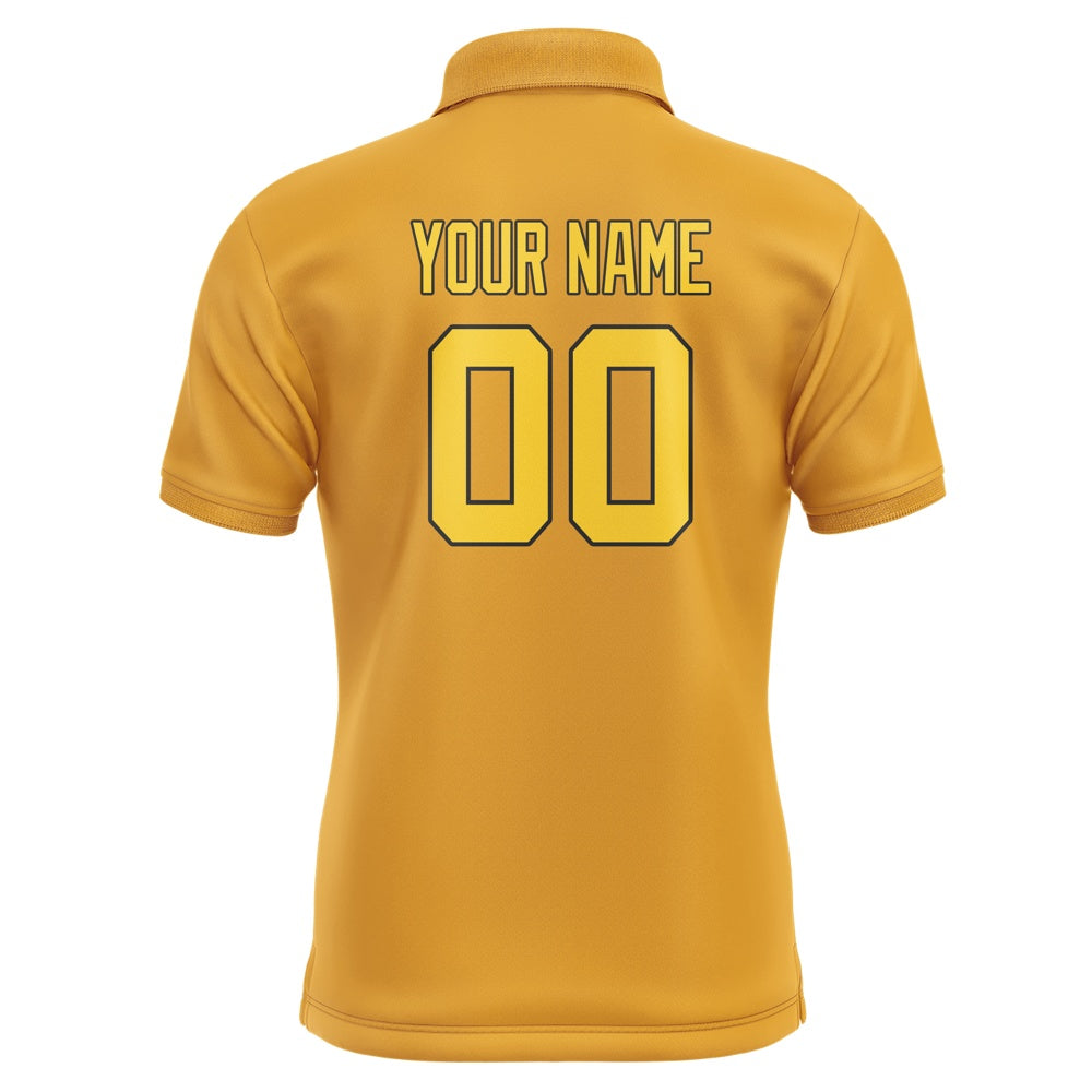 Custom Yellow Gold Short-Sleeve Polo Shirt