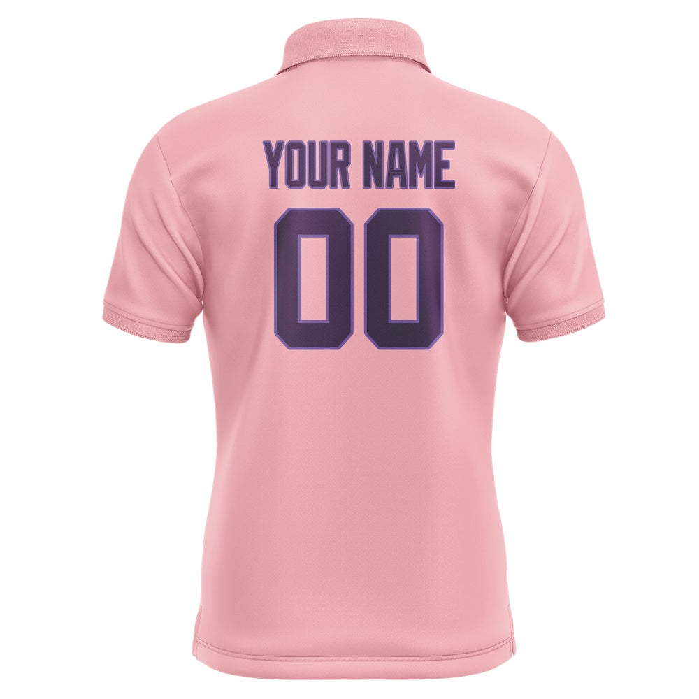 Custom Light Pink Purple Short-Sleeve Polo Shirt