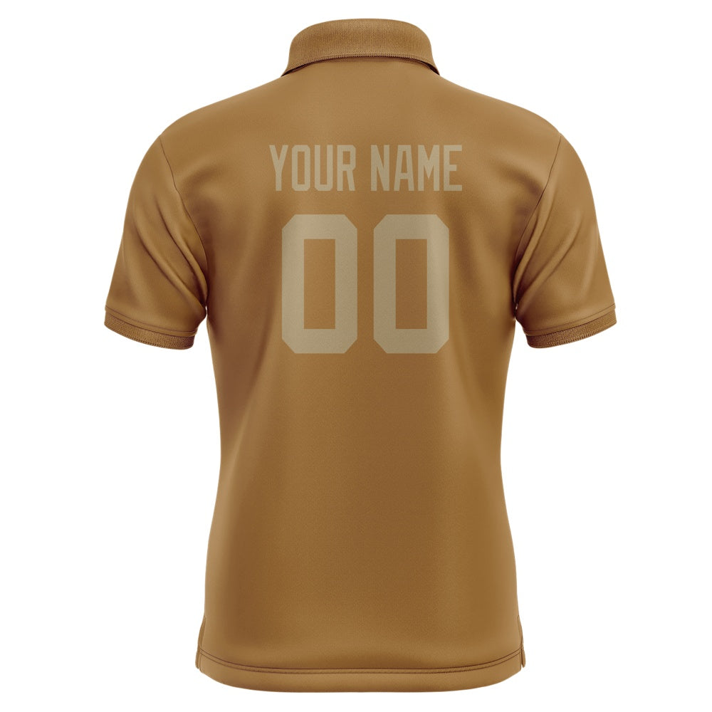 Custom Khaki Light Khaki Short-Sleeve Polo Shirt
