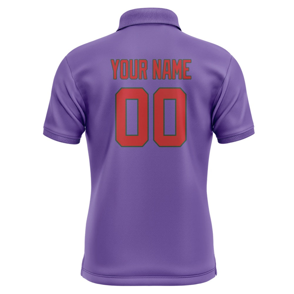 Custom Light Purple Red Short-Sleeve Polo Shirt