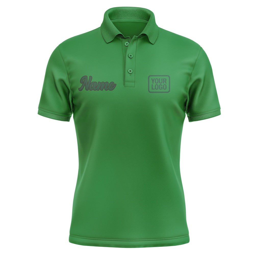 Custom Emerald Green Green Short-Sleeve Polo Shirt