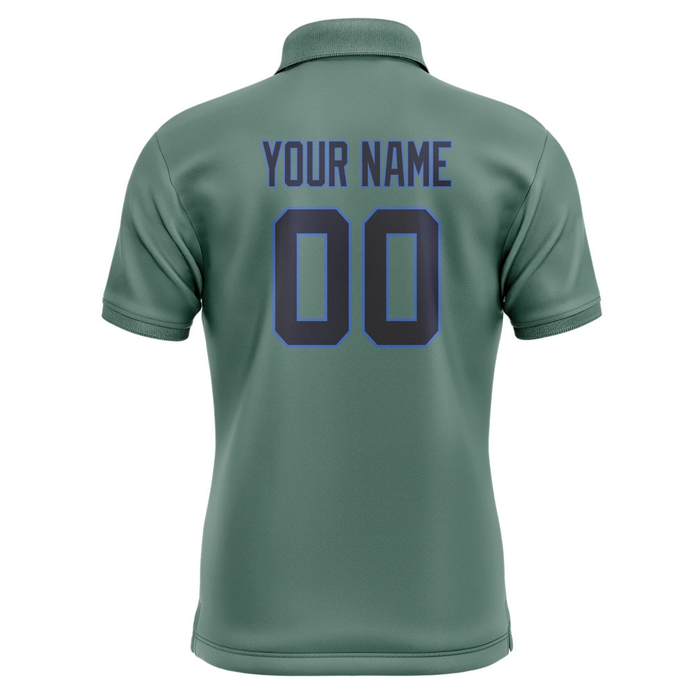 Custom Blue Green Navy Short-Sleeve Polo Shirt