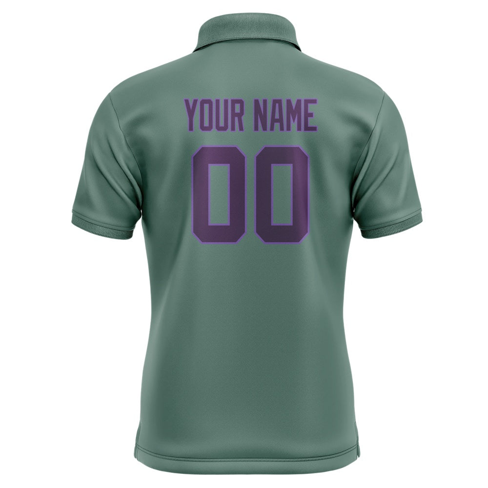 Custom Blue Green Purple Short-Sleeve Polo Shirt