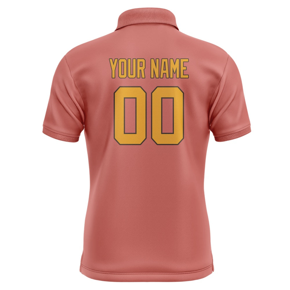 Custom Copper Rose Yellow Short-Sleeve Polo Shirt
