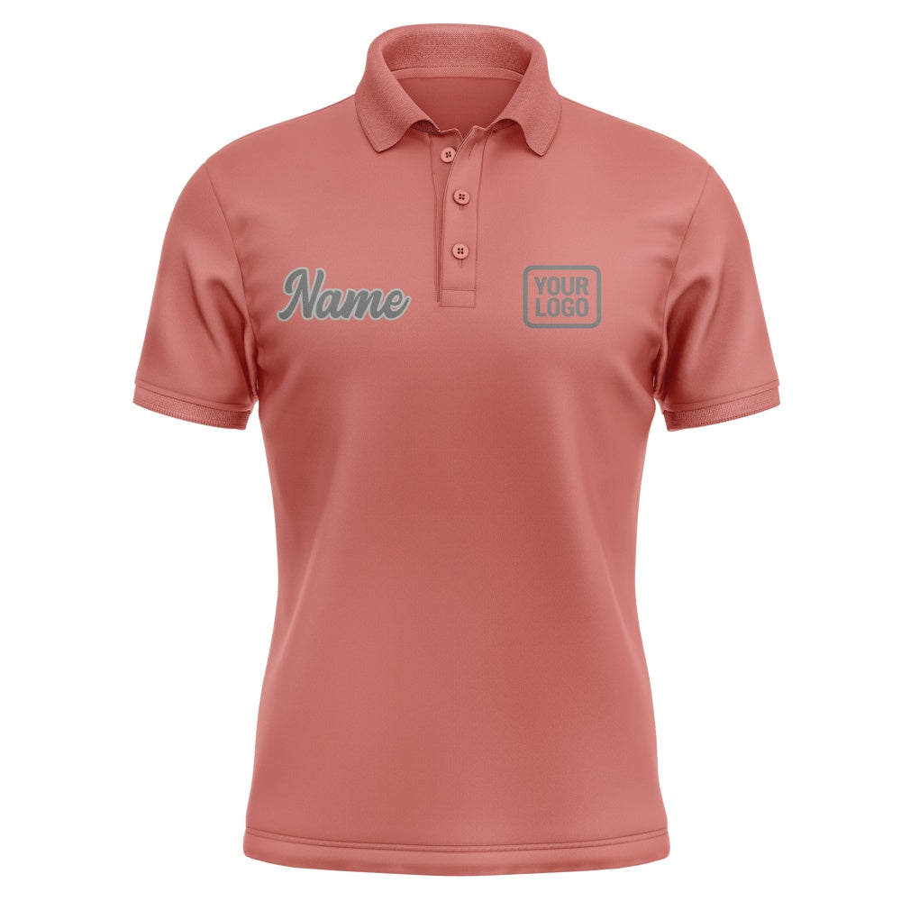 Custom Copper Rose Dark Grey Short-Sleeve Polo Shirt
