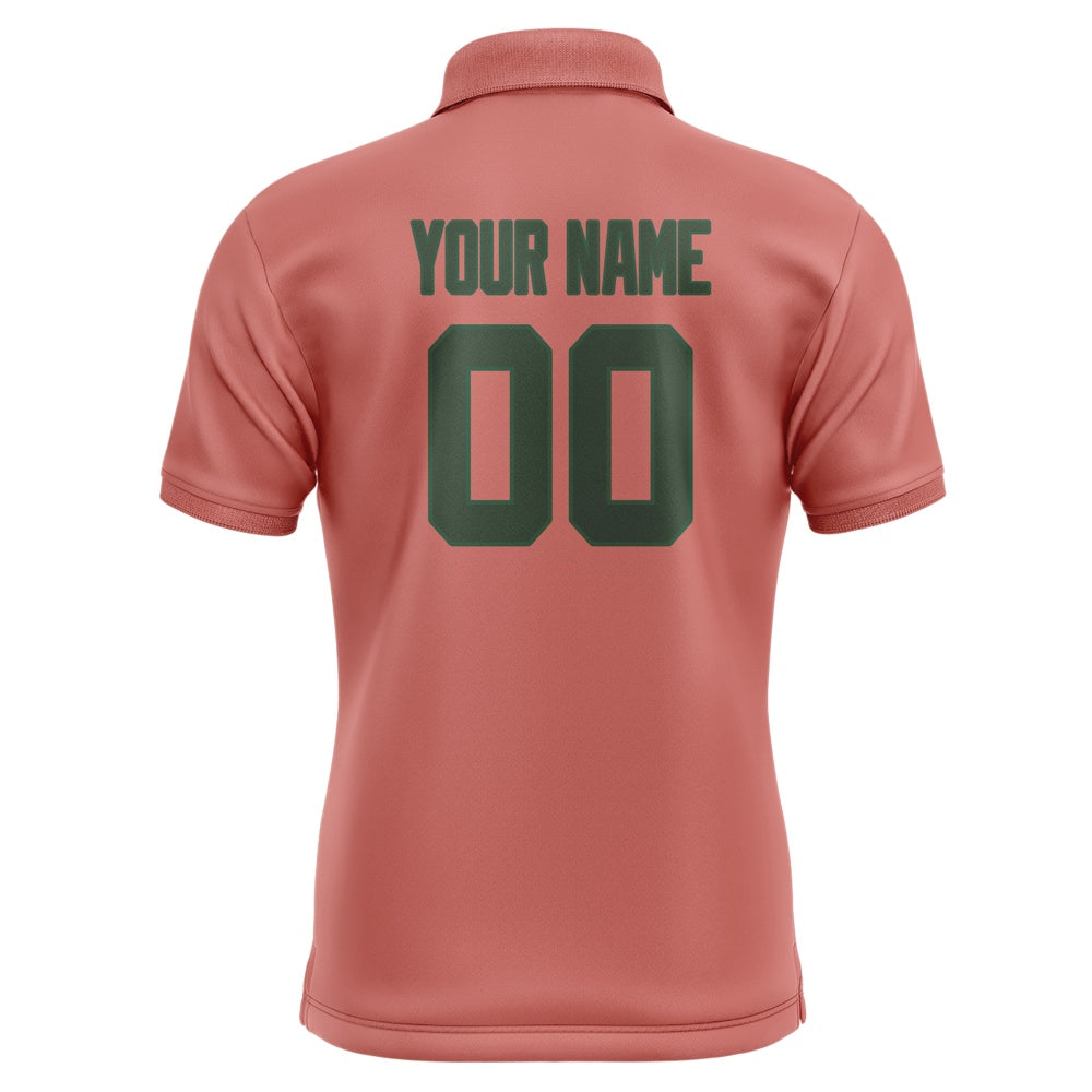 Custom Copper Rose Dark Green Short-Sleeve Polo Shirt