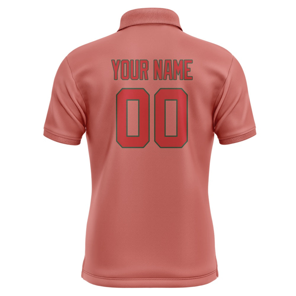 Custom Copper Rose Red Short-Sleeve Polo Shirt