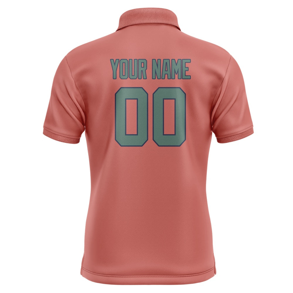 Custom Copper Rose Blue Green Short-Sleeve Polo Shirt