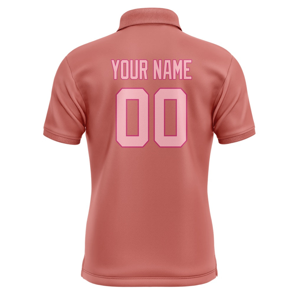 Custom Copper Rose Light Pink Short-Sleeve Polo Shirt