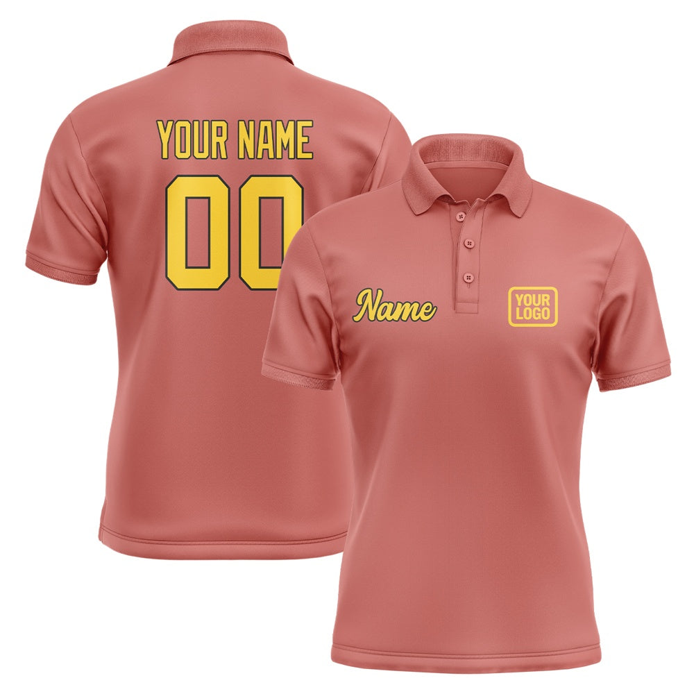 Custom Copper Rose Gold Short-Sleeve Polo Shirt
