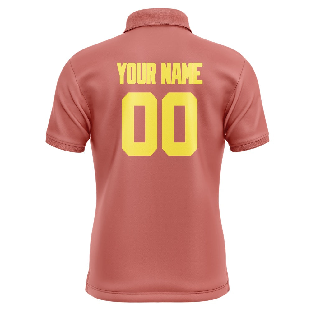 Custom Copper Rose Light Yellow Short-Sleeve Polo Shirt