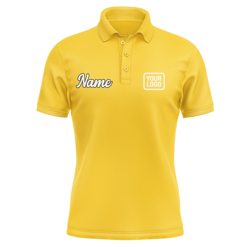 Custom Gold Cream Short-Sleeve Polo Shirt