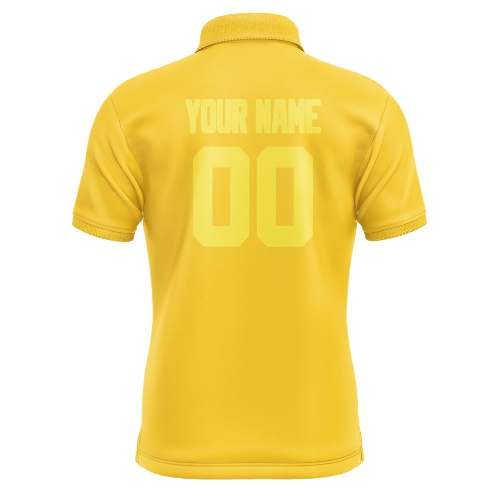 Custom Gold Light Yellow Short-Sleeve Polo Shirt