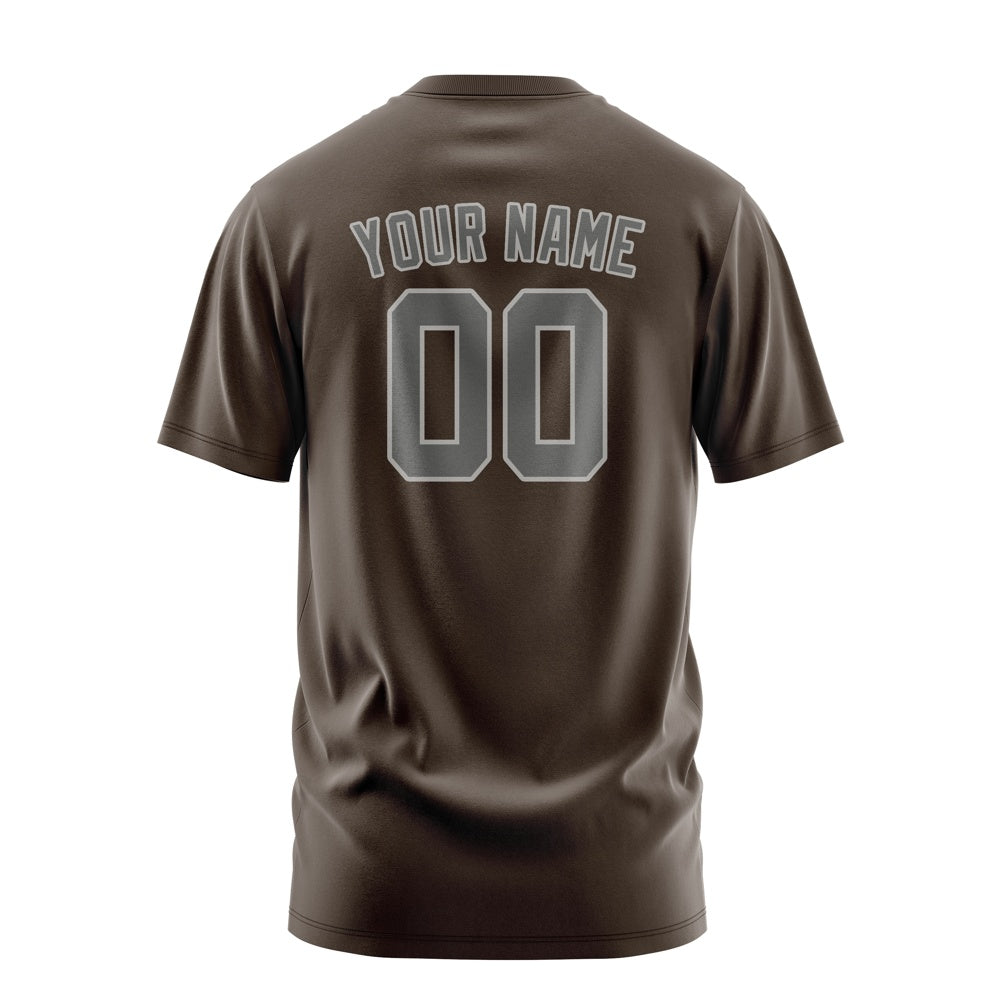 Custom Brown Dark Grey T-Shirt