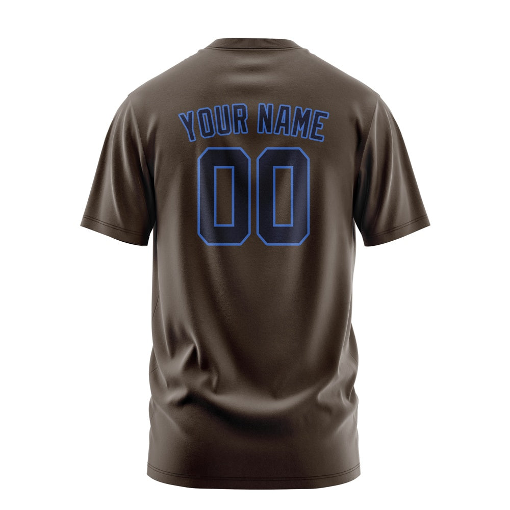 Custom Brown Navy T-Shirt