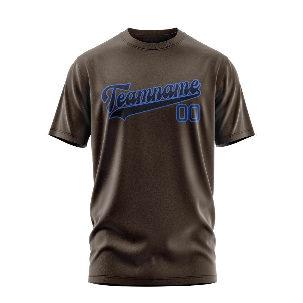Custom Brown Navy T-Shirt