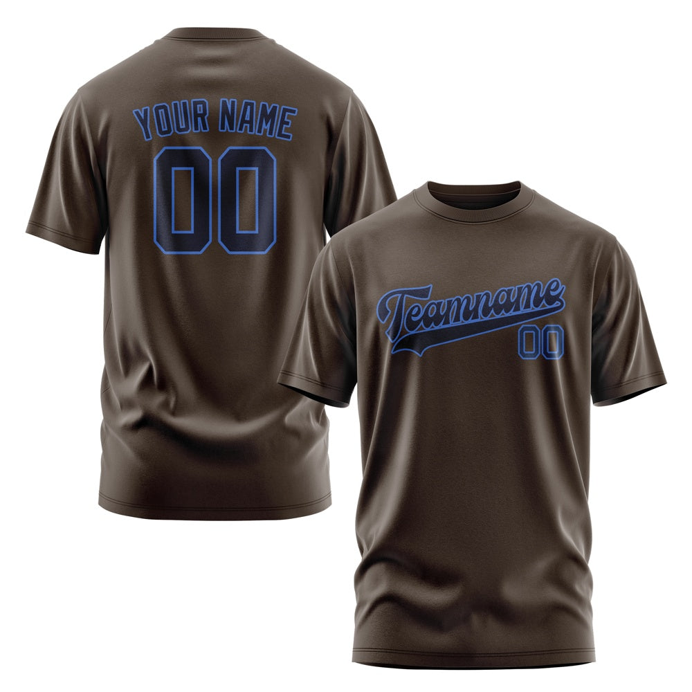 Custom Brown Navy T-Shirt
