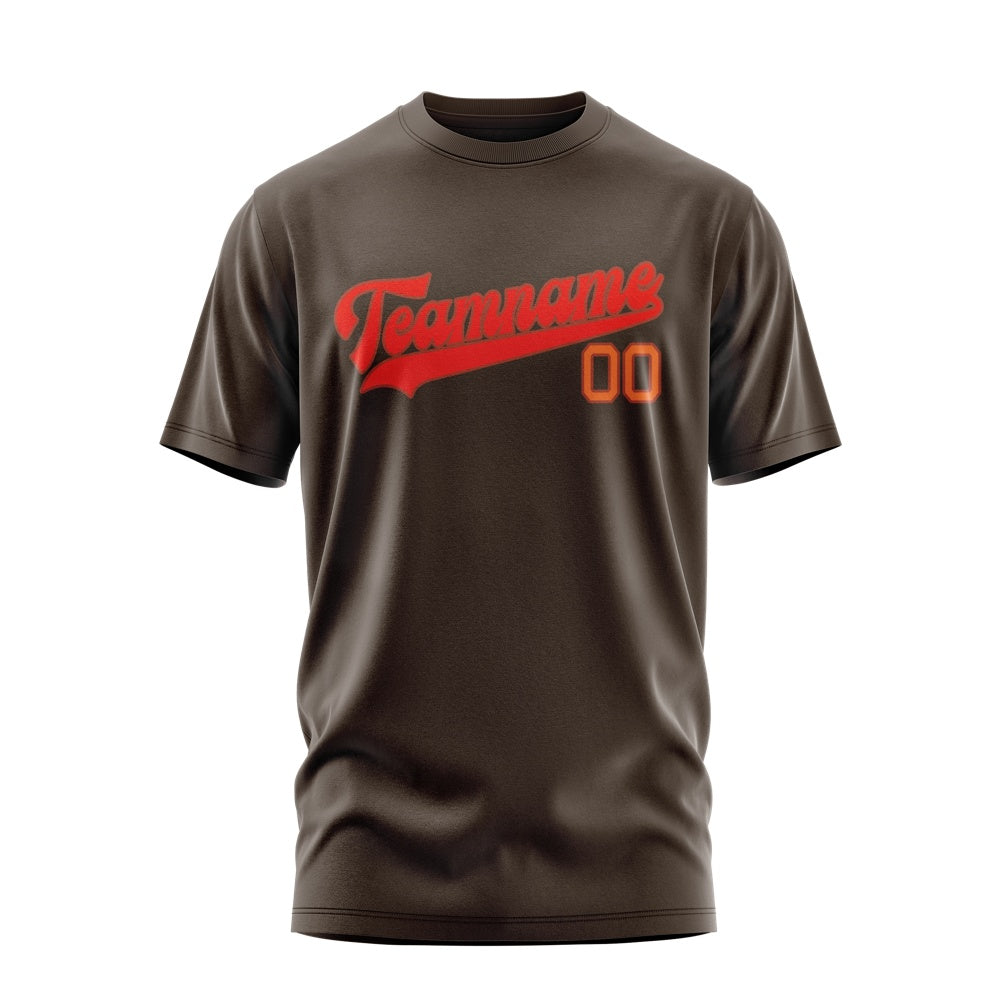 Custom Brown Orange Red T-Shirt