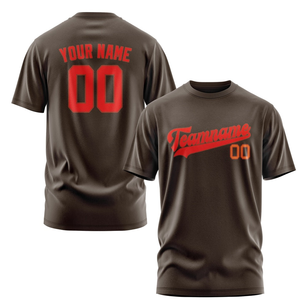 Custom Brown Orange Red T-Shirt