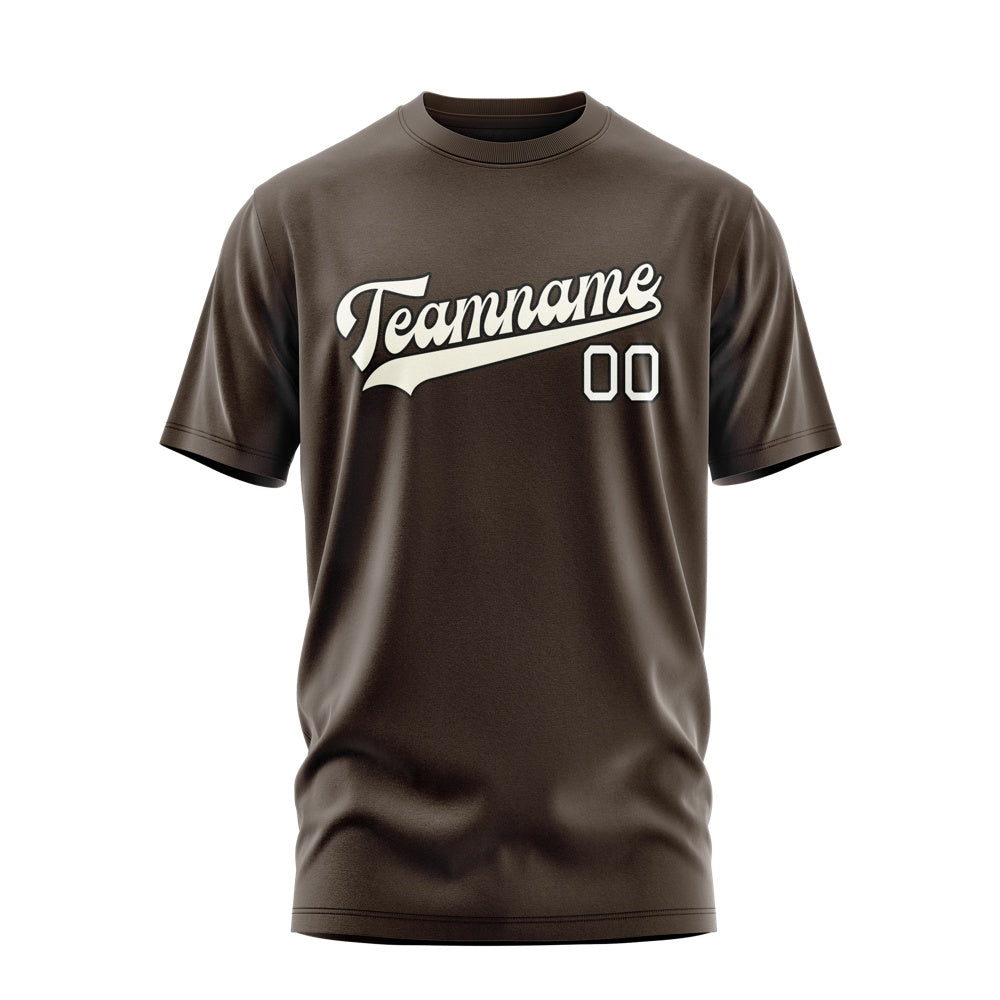 Custom Brown Cream T-Shirt