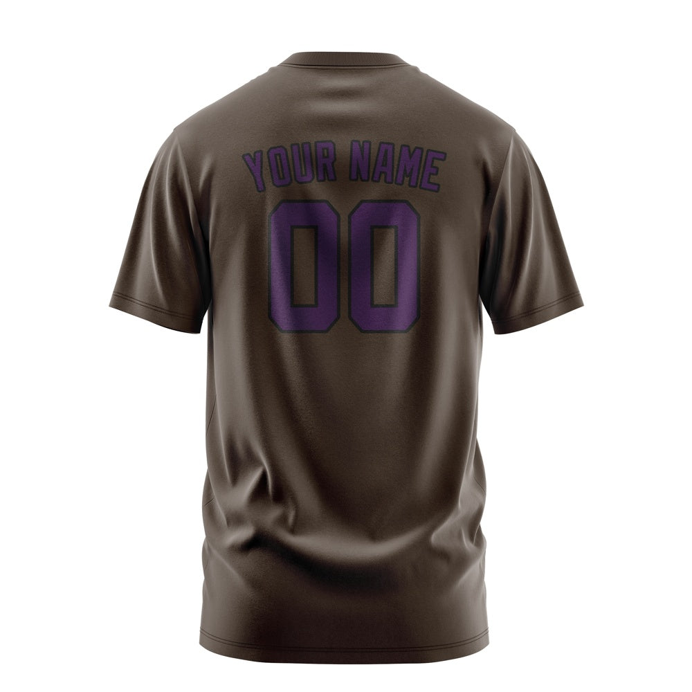 Custom Brown Purple T-Shirt