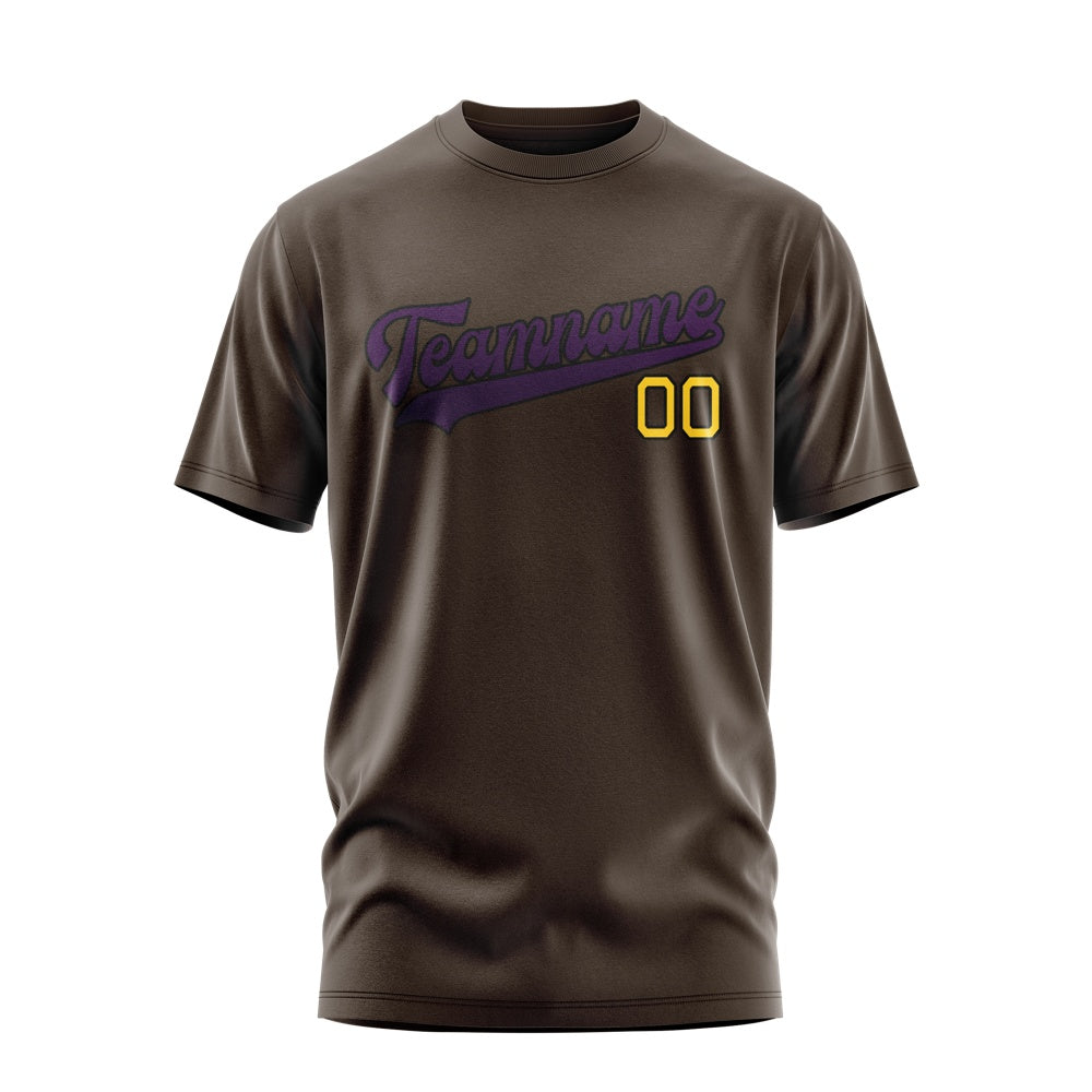 Custom Brown Purple T-Shirt