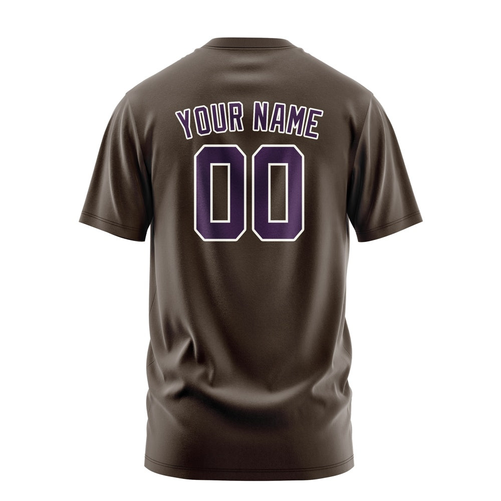 Custom Brown Purple T-Shirt