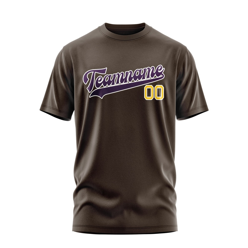 Custom Brown Purple T-Shirt