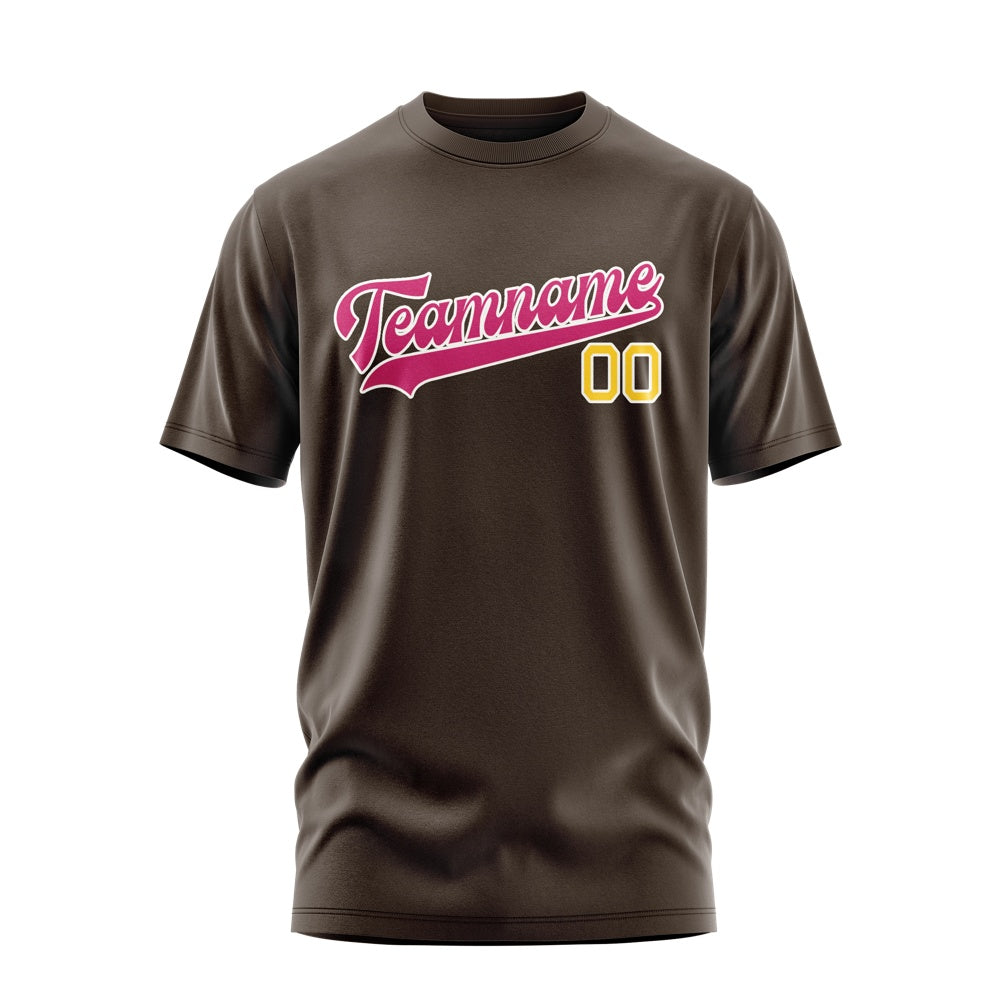 Custom Brown Pink T-Shirt
