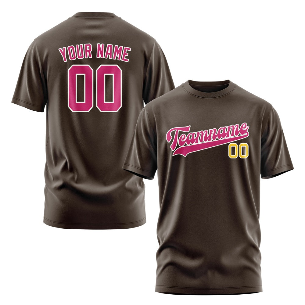 Custom Brown Pink T-Shirt