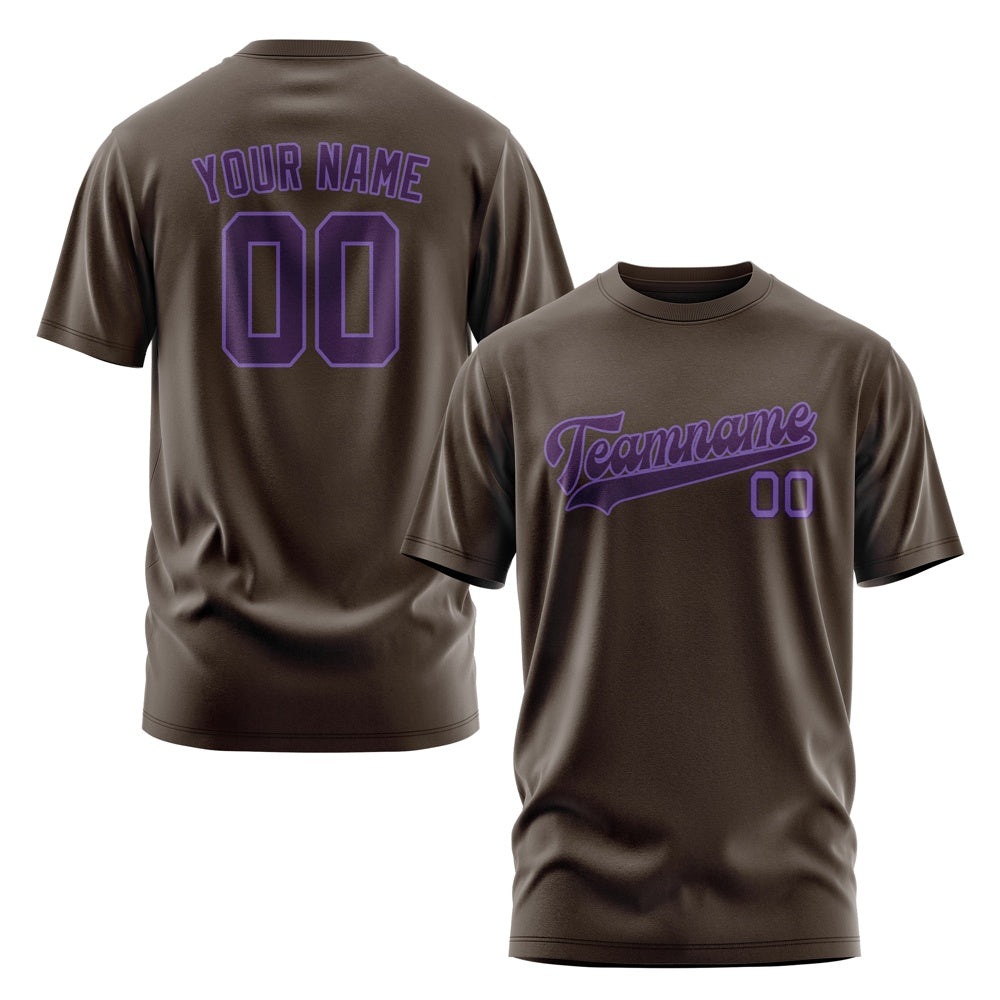 Custom Brown Purple T-Shirt