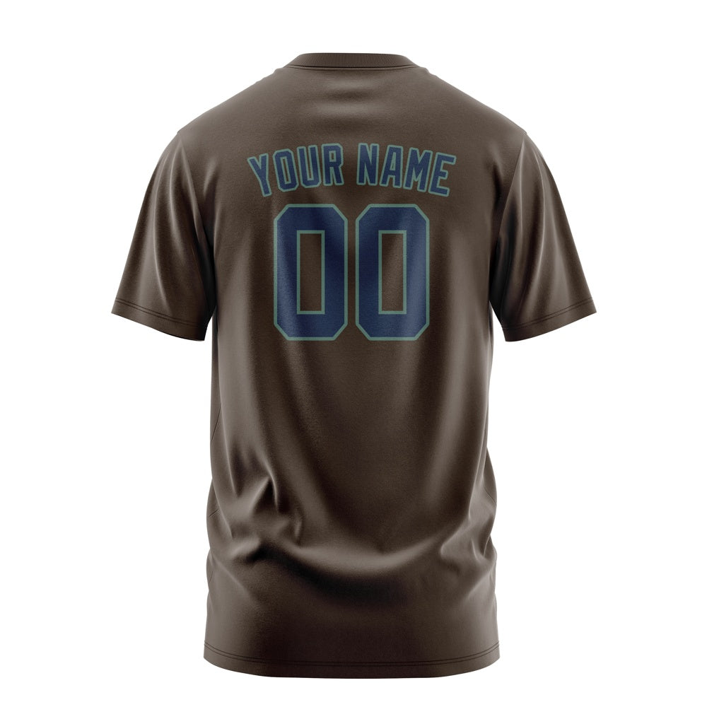 Custom Brown Blue T-Shirt
