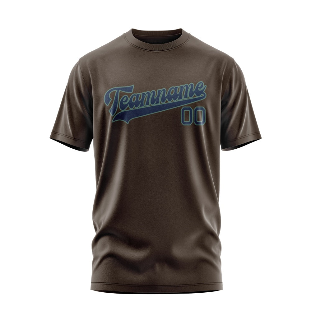 Custom Brown Blue T-Shirt