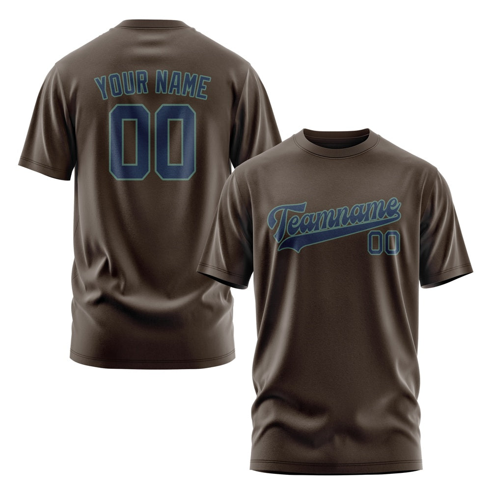 Custom Brown Blue T-Shirt